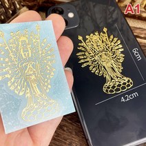 중국어 조디악 스티커 불교 부처님 휴대 전화 케이스 금속 선물, 05 A1