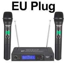 아이돌 마이크 2 핸드 헬드 가족 파티 가라오케 학교 회의 교회 vhf 무선 freeboss kv-8500, 나는 플러그