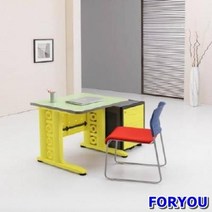 Foryou2782 일자형책상 컴퓨터책상 조립식책상 철제책상 책상 책장 책꽂이, 화이트 그레이