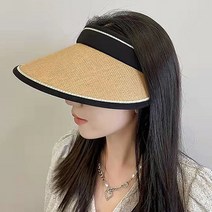 옴니 썬캡 모자 여름 자외선차단 돌돌이 밀짚 여성 햇빛가리개 선캡 CBGS12