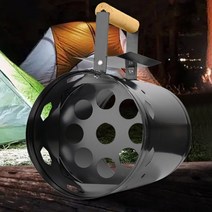 차콜스타터 바베큐 숯불 불 피우기 점화통, 실버, 1개