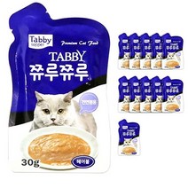 태비토퍼 쮸르쮸르헤어볼고양이파우치 30g간식, 24개