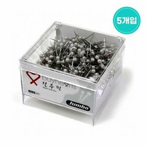 긁힘 현상이 적은 대용량 스틸소재 진주핀 침핀-5팩 대형클립 진, 단품