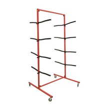 자동차 도색 회전 페인트 수리 작업대 공업사 선반, 범퍼 브라켓은 최대 8개까지 동시에 배치 가능
