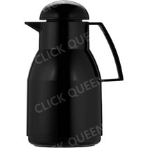 헬리오스 보온보냉물병 진공 저그 스크루 캡이 있는 고광택 경질 플라스틱 상단 흰색 1리터, 1.0리터, 블랙