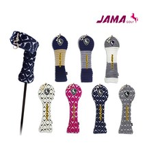 자마골프 스마트 우드커버/유틸커버 겸용 헤드커버, 네이비패턴_5번