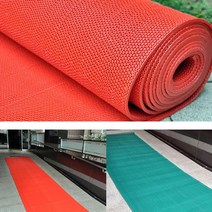 실외 야외 우천매트 물빠지는 고무 빗물매트 회색매트 고무카페트 diy, 그린