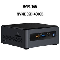 미니PC 데스크탑 고사양 인텔 nuc nuc7cjyhn 베어본 시스템 - - 인텔 셀러론 j4005 듀얼 코어, 16g 및 480g sata, 우리를