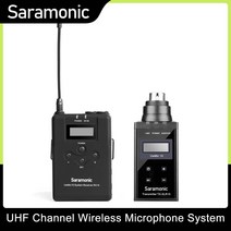 Saramonic UwMic15B UHF 채널 무선 마이크 시스템 DSLR 카메라 캠코더 인터뷰 ENG 용 XLR 송신기 포함, 단일옵션