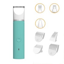 애견바리깡 애견 강아지 이발기 미용기 4 in1 개 이발 기계 전기 애완 동물 헤어 트리머 개를위한 손톱 깎기 면도기 애완 동물 용품 빨 개 트리머, 4 in 1 그린