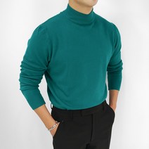 로니제이 남자 부드러운 이너티 반목 반폴라 니트