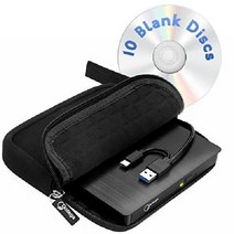 고테가 외장형 DVD 드라이브 USB 3.0 휴대용 CD/DVD +/-RW 드라이브/DVD 플레이어 노트북, USB 3.0 USB-A   USB-C(케이스 및 10
