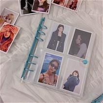 4그리드 스타 체싱 스토리지 앨범 6 홀 리프 사진 ID 카드 패키지, 03 Transparent shell
