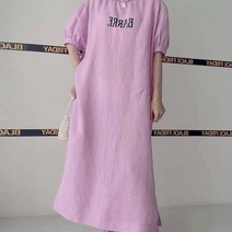 p91 크랙 퍼프롱원피스 나염 루즈핏 린넨코튼롱원피스 55-77
