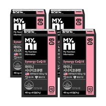 일동 마이니 시너지 코큐텐 코엔자임 큐텐 큐10 Q10 식약처인증 건강기능식품, 4개, 코엔자임큐텐 60캡슐