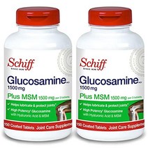 Schiff 글루코사민 1500mg MSM 관절 서포트 150테블릿 x 2병, 150 Count (Pack of 2)