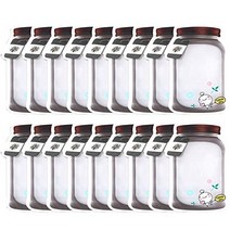 Enkrio 18 Pack Mason Jar Zipper Bags Reusable Food Storage Bags Sandwich Saver Airtight Seal Snack, 1