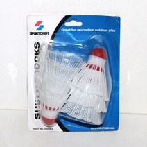 팩 6 빈티지 셔틀콕 배드민턴 스포츠크래프트 NEW 버디 화이트 레드