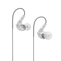 MEE audio M6 스포츠 유선 이어버드 소음 차단 인이어 헤드폰 달리기 체육관 운동용 땀 방지 이어폰 다이나믹 향상된 베이스 사운드 메모리 와이어 이어후크 3.5mm 잭 플러, Clear_Wired
