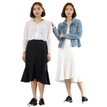 위스 18009SK-린넨트임프릴 스커트