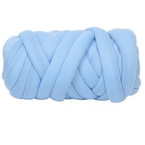 1Roll500g Chunky Blanket Yarn DIY Roving Cotton Soft Knitting Supplies, 03 blue