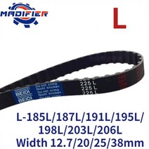 타이밍 벨트 풀리 타임 GKTOOLS 185/187/191/195/198/203/206 타이밍 벨트 폭 13/20/25/38mm 둘레, 206 L 치아 55_폭 12.7mm
