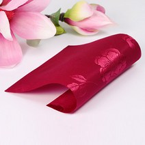 전통양단(빨간색) 한복원단 테이블보, E1전통양단(빨간색)90x110-2면오바로크