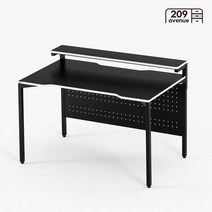 209애비뉴 제로스테이션 베이직 스탠다드 타워 / 1200 1500 1800 게이밍 컴퓨터책상, 스탠다드 블랙 아이보리엣지