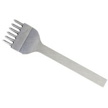 가죽 공예 목타 그리프 스티칭 치즐 펀치 6프롱