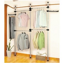 옷걸이바 벽행거 행거 이케아 코스트코 옷걸이 행거 고정식 행거 (4단) 옷걸이 옷장 옷정리 고정행거 BG+3655EA