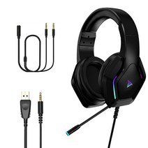 3.5mm 게임용 헤드셋 구부릴 수있는 마이크 소음 제거 컴퓨터 헤드폰 온라인 채팅 귀마개 이어폰 게이머 장비, avec câble adaptateur