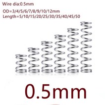 태엽 스프링 인장 볼트 코일 금형 스파이럴 대형 용수철 20 개몫 0.5mm 0.5x345678910mm 스테인레스 스틸 압축 외경 3-12mm 길이 10-50mm, 9mm 10개, 40mm