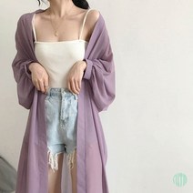 루즈핏 로브 롱가디건 XL 퍼플 여성가디건 롱카디건 여성여름가디건 여자가디건