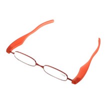마리수 돋보기 휴대용 접이식 초경량 여성 안경테 노안 독서용 케이스포함, 14mm, 레드