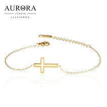 18K컬러 명품브랜드 십자가 팔찌 CROS-1817