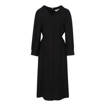 베스띠벨리 22F W 사이드 허리 밴딩 오픈 카라 원피스 BFO2509BK