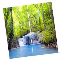 HAIMINGJUN 2 폴리에스터 창 커튼 밸런스 - 방수