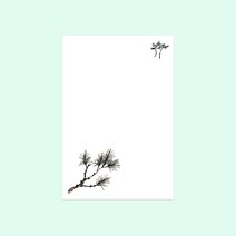 한국의꽃 캘리그라피 무지엽서(겨울 소나무)