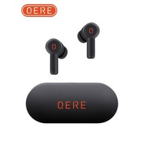 100% 오리지널 QERE E20 무선 블루투스 이어버드 하이파이 음악 이어폰 마이크 헤드폰 스포츠 방수 헤드셋 2021 TWS, QERE E20 Black