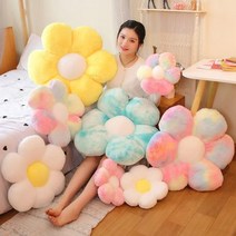 플라워쿠션 꽃 베개 부드러운 해바라기 매트 소파 침대, grey new+30cm