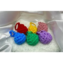 HANDMADE 애견장난감 터그볼 강아지장난감 실공, 보라