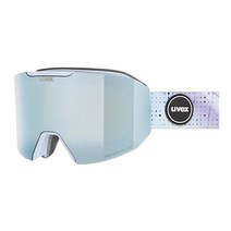우벡스 고글 스노우보드 스키 UVEX Evidnt Attract CV Goggles -NEW- Cylindrical Magnetic Lens + Extra Incl, Arctic / 14% Sapphire Mirror+
