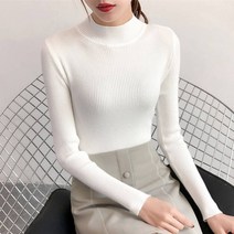 DFMEI 반폴라 니트 여 이너 이너 이너 가을 겨울 캐시미어 니트 블랙 긴팔 상의