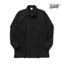 지이크 코튼 혼방 블랙 오버핏 셔츠 (PCBAB5026)