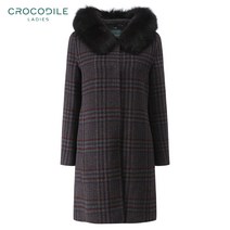 [크로커다일레이디]CL0WCT112_체크 핸드메이드 후드코트