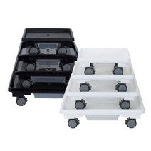 마이플랜트 이동식 정사각 화분받침대, 화이트