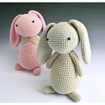타래공방) 큰귀아이 토끼인형 DIY 패키지, 1kg, 에티모 실리콘 코바늘 (+12000원), 머스타드