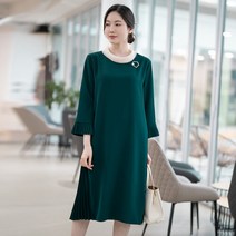 모슬린 여성 엄마옷 노방 플리츠 원피스 FOP203015 마담/미시옷/중년여성의류/빅사이즈/40대/50대/60대여성옷