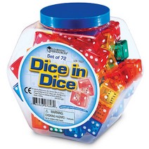 러닝리소스 이중 점 주사위 Dice in (72개), 이중 주사위 72개
