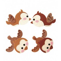 가을 펠트소품 동물 참새 4마리 (교실 학급 환경 미화 게시판 꾸미기), 상세페이지 참조, 상세페이지 참조